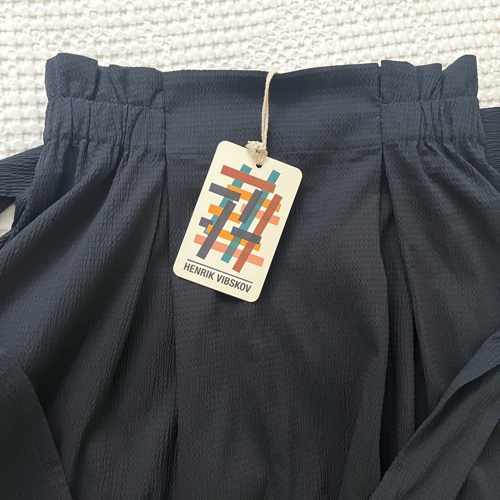 NWT Henrik Vibskov elastic waist tie skirt S